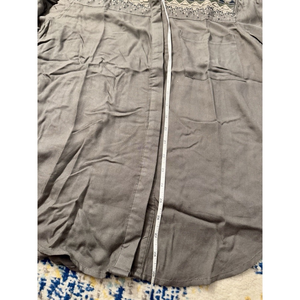 Anthropologie Staring At Stars‎ Aztec Button Up Shirt Women Sz L Western Rodeo - Picture 7 of 9